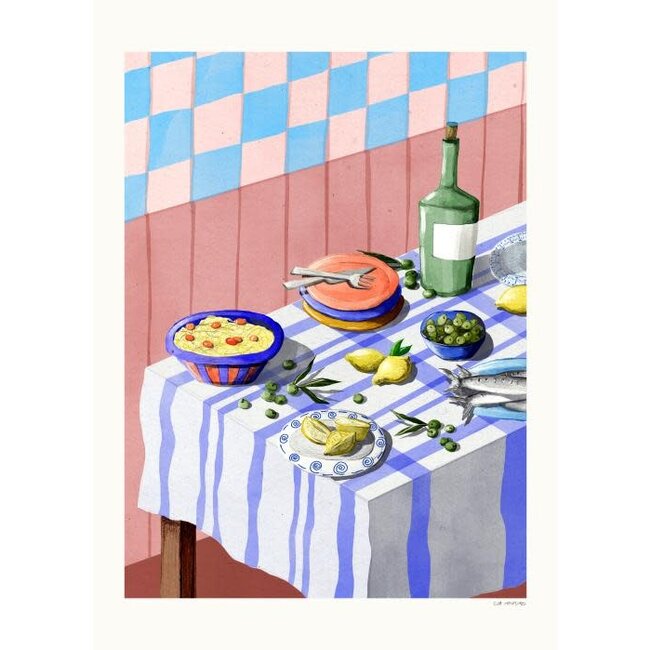 PSTR Studio Eva Halfers - Pink Tapas 30x40 cm