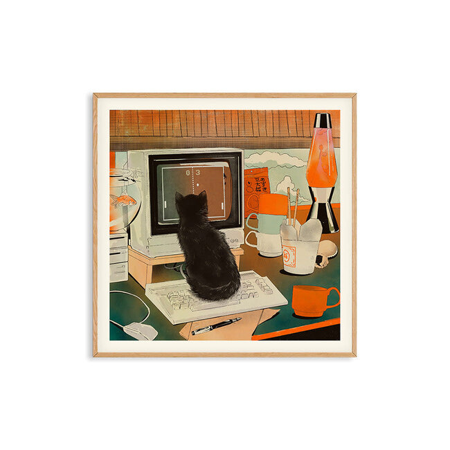 PSTR Studio Enikő Eged - Bodega Cat Pong 40x40 cm