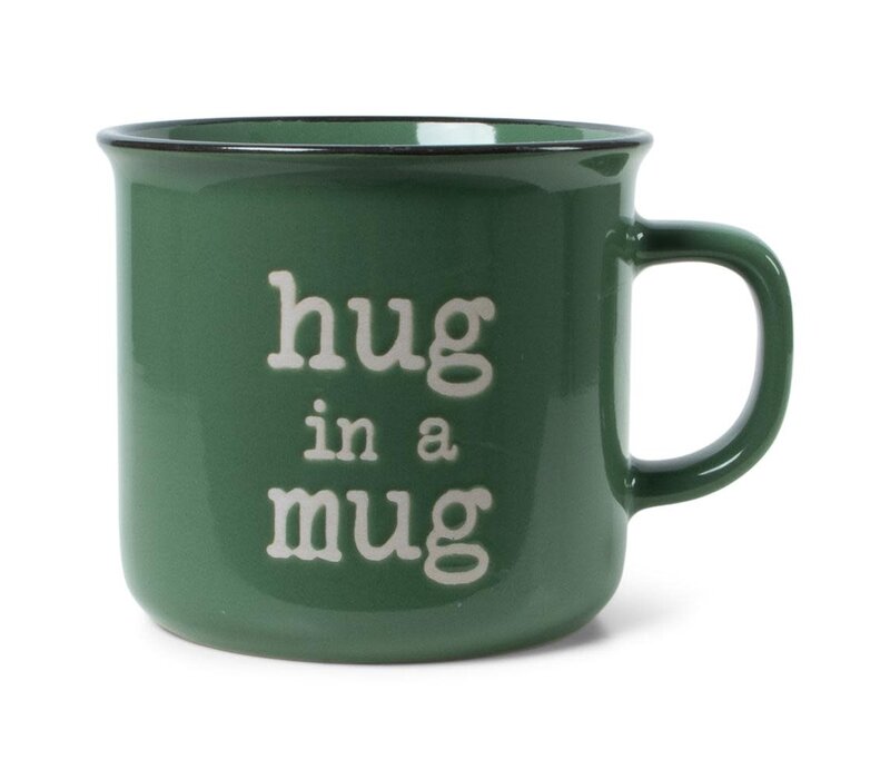 Retro mok groen Hug in a mug