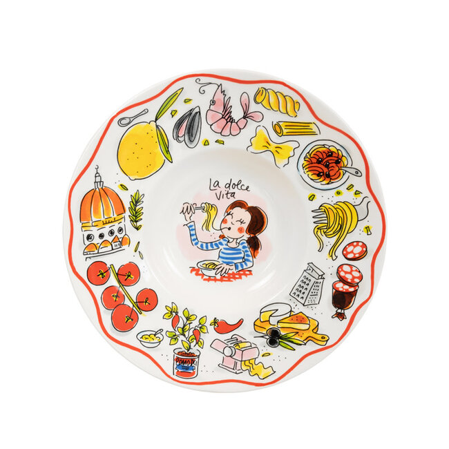 BLOND AMSTERDAM PASTA Bord 24 CM LA DOLCE VITA
