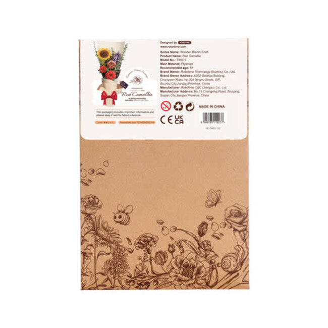Bloem Red Camelia | Bouwpakket | Bouwset | Miniatuurset | DIY | Modelbouwpakket