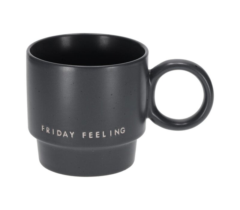 Stapelmok tekst Friday feeling | Keramiek