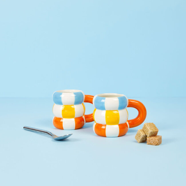 Balvi Coffee cup set Floats orange 2x 75ml | Espresso | Koffie beker