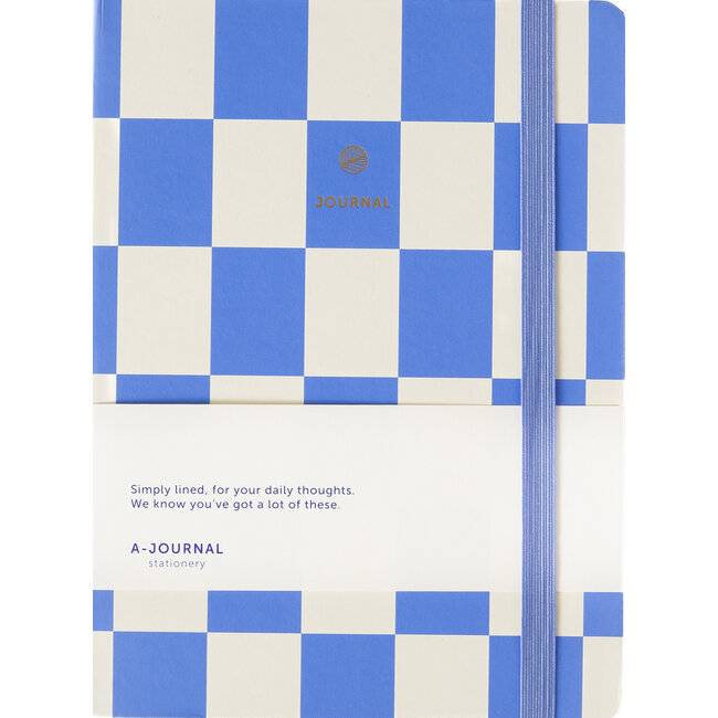 A-Journal Notebook - Checkered Lavender | Notitieboek