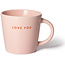 Vondels Cappucino mug LOVE YOU pink- 250ml