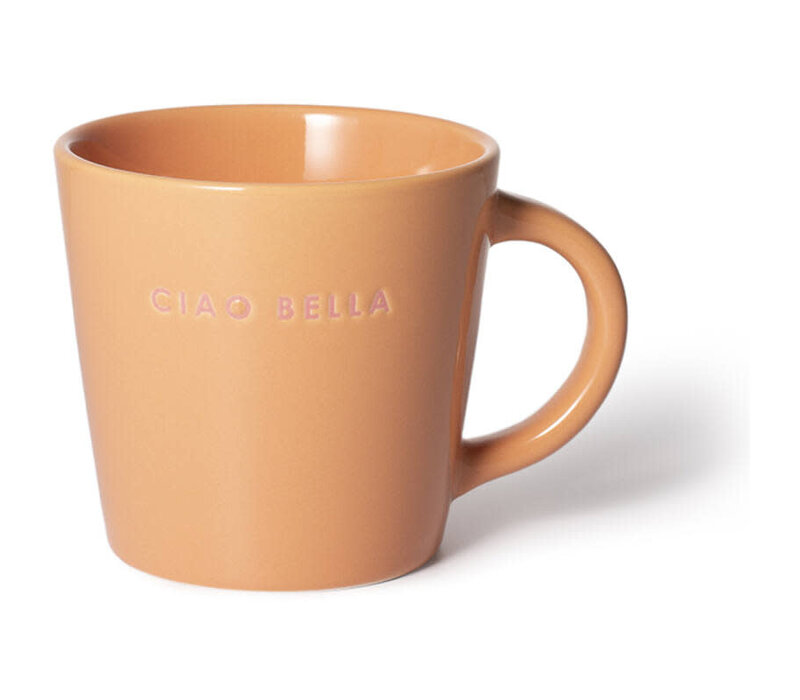 Cappucino mug Ciao Bella orange- 250ml