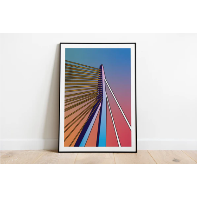 Studio Rashkov Artprint 'Radiant Gradient | Erasmusbrug' - 30x40cm