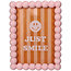 Fotolijstje pink rand met Smiley bollen 13x18cm