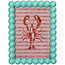 Fotolijstje turquoise rand met bollen voor foto 13x18cm