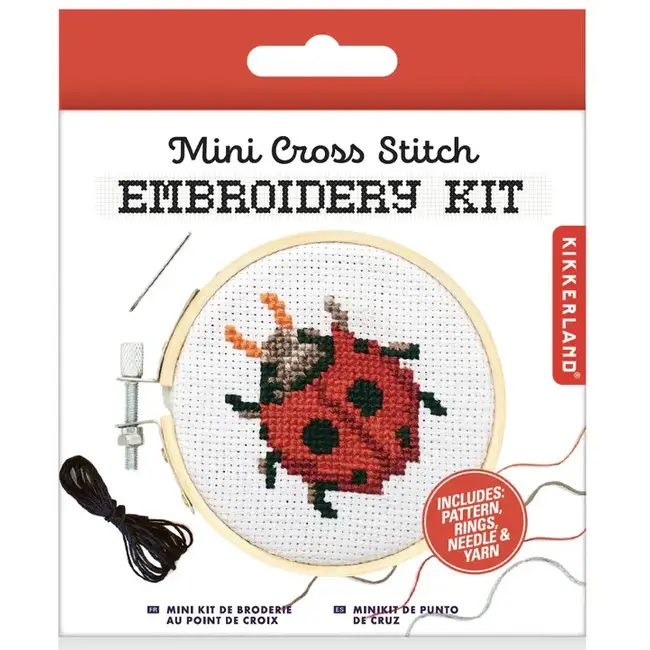 Kikkerland Mini borduurwerkje Ladybug | Borduurwerkje