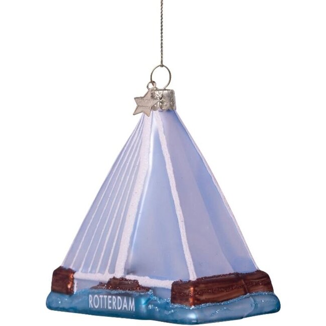 Vondels Decoratie Erasmusbrug Rotterdam | H8cm | Kerstbal