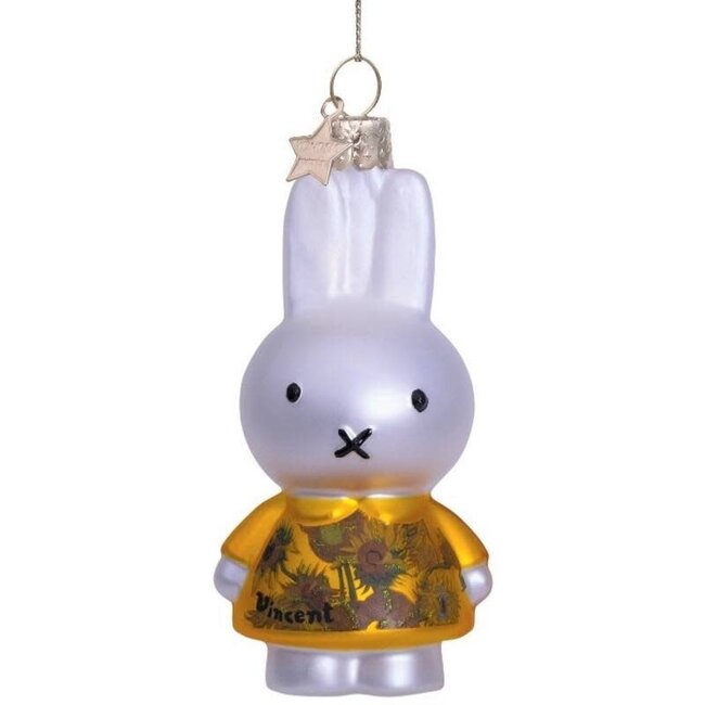 Vondels Decoratie Nijntje Van Gogh Sunflower Dress | H11cm | Kerstbal