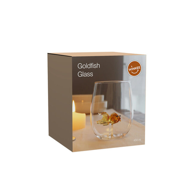 Drinkglas met goudvis