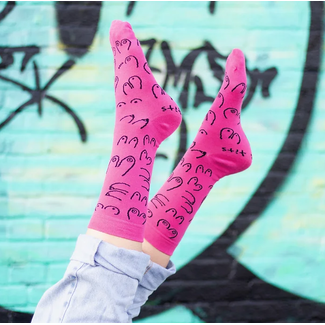 Eatmielies Titties sokken fuchsia 37-41