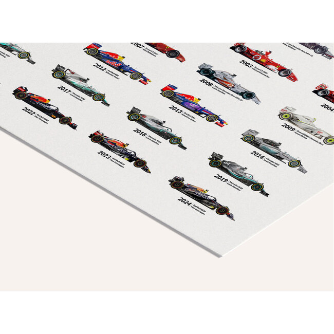 PSTR Studio Formula 1 - Winners overview 2024 | 30x40 cm