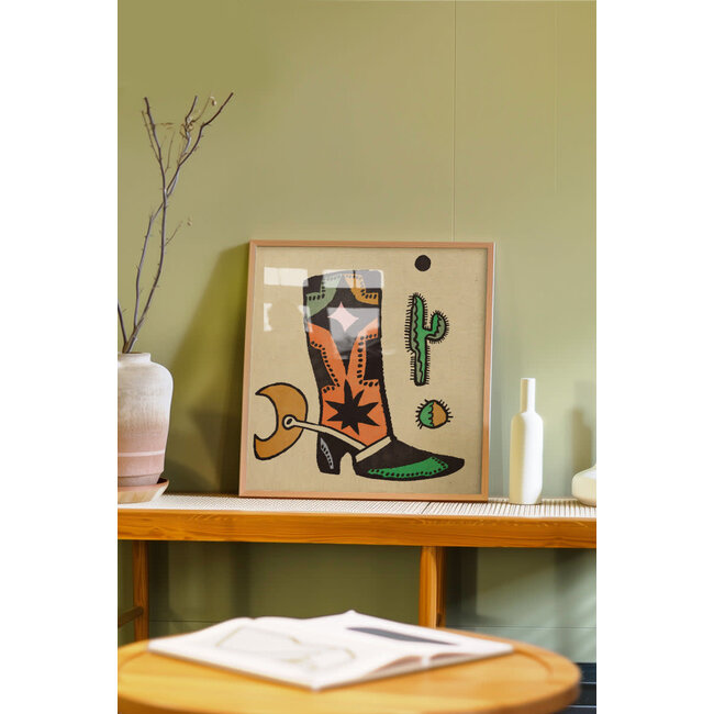 PSTR Studio Enikő Eged - Magic Boots II 40x40 cm | Cowboy | Poster