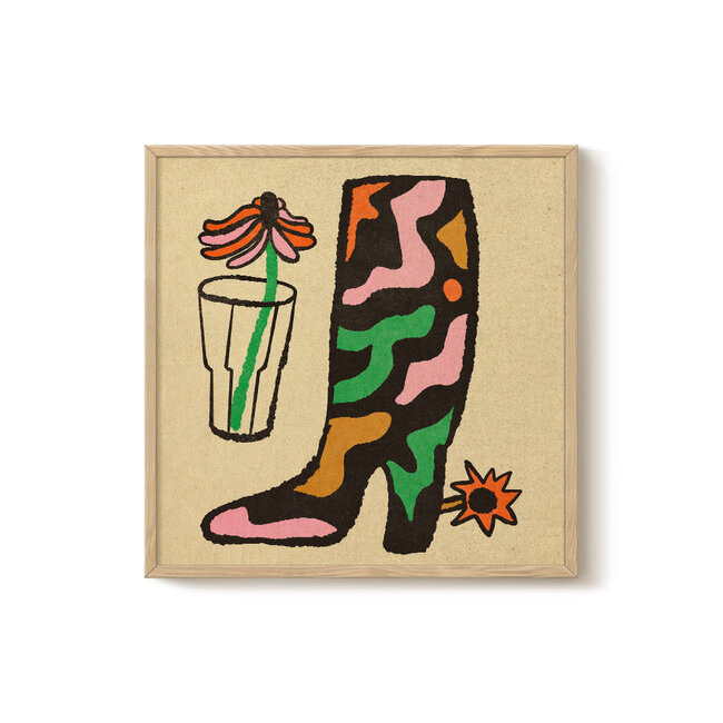 PSTR Studio Enikő Eged - Magic Boots 40x40 cm | Cowboy | Poster
