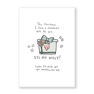 Eatmielies Kaart Wonderful christmas gift - My willy