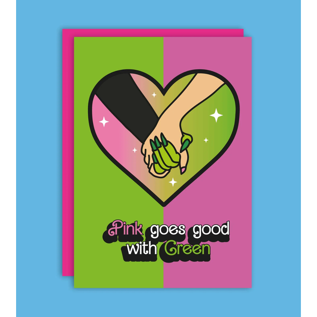 Studio Soph Pink goes good with green card