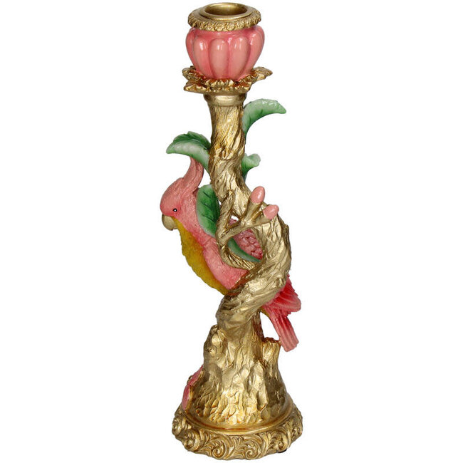 Kaarshouder Vogel Roze 27cm