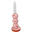 Kaarsenstandaard 3 Smileys rose