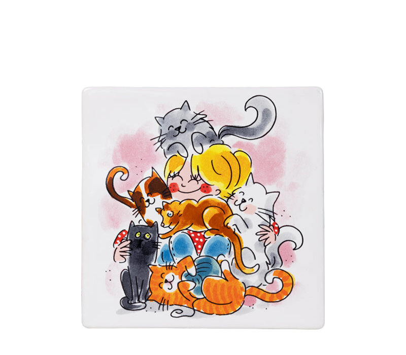 Dier Tile Cat 13cm | Tegel | Blond Amsterdam
