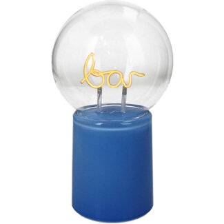 Ornament Bar LED Glas Blauw 21cm