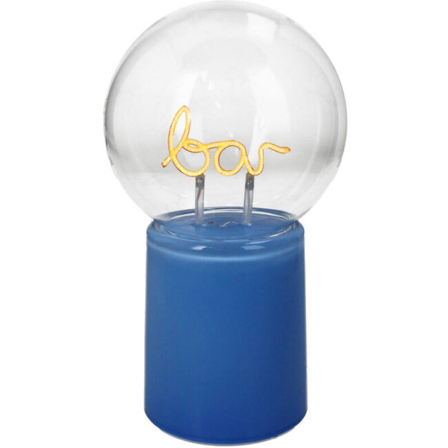 Ornament Bar LED Glas Blauw 21cm