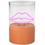 Ornament Lippen LED Glas Oranje 10cm