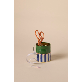 A Dopo Solid and Striped Storage Tin