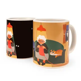 Kikkerland Cat Lady morph mug