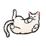 Bitten Sleepy Cat Rug