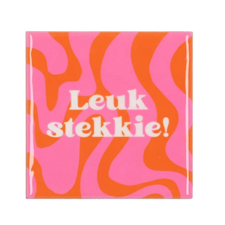 Tegel Leuk stekkie pink