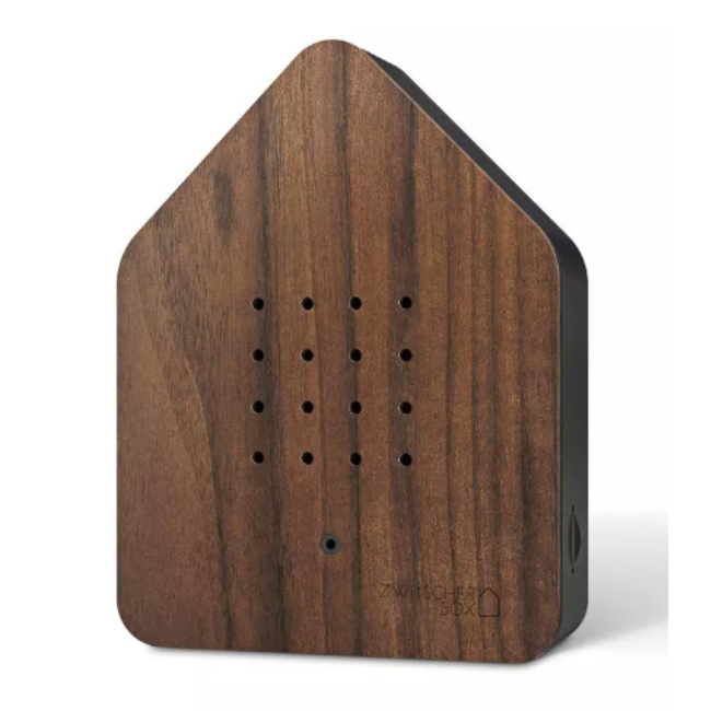 Zwitscherbox Walnut Dark | Natuurgeluiden |  Vogelgeluiden | Walnoot hout met zwarte achterkant