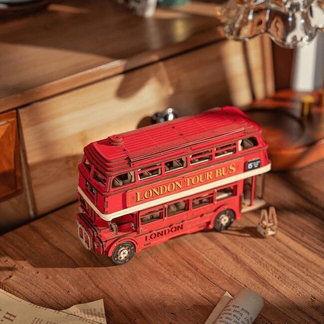 London Tour Bus | Bouwpakket | Bouwset | Miniatuurset | DIY | Modelbouwpakket