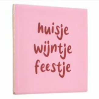 Tegel Huisje wijntje feestje
