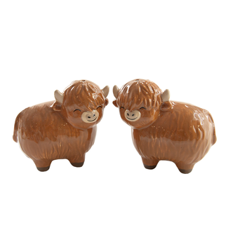 Highland cow Salt and Pepper Shakers