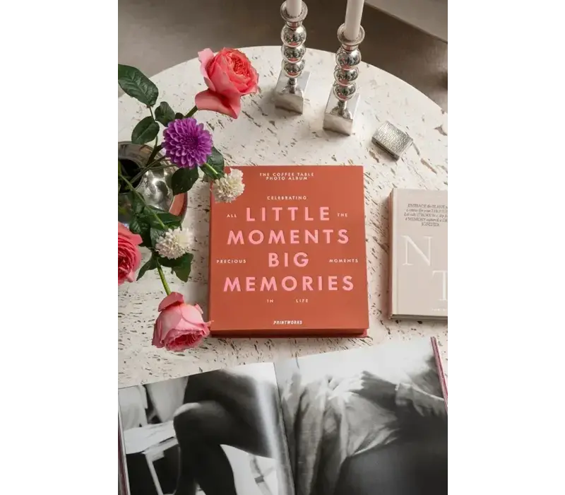 Photo Album Coffee Table Book - Little Moments Big Memories - Orange