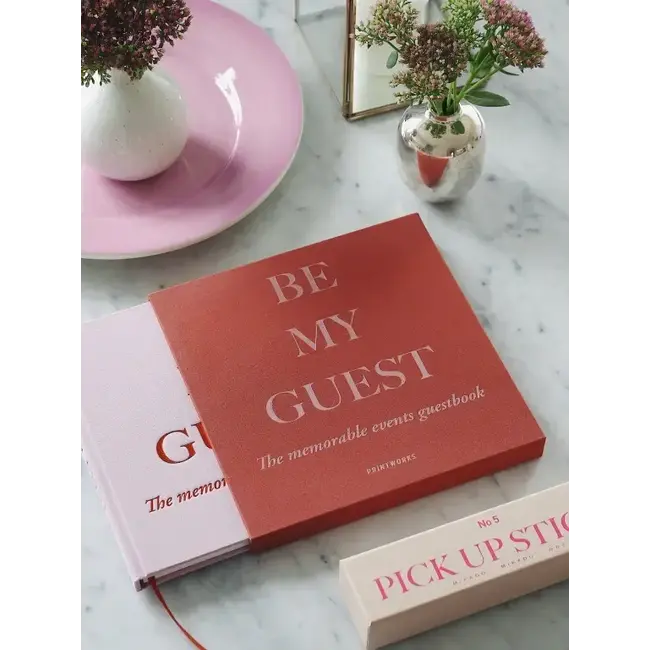 Gastenboek - rust/pink