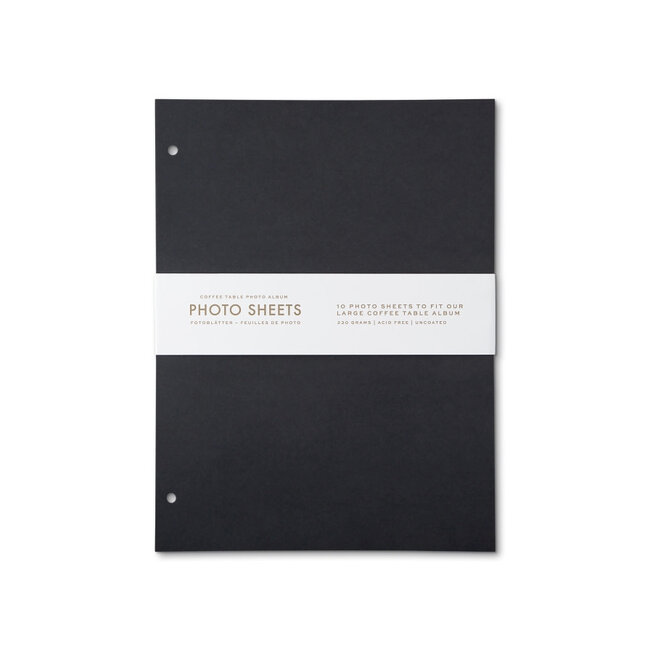 Photo album - 10 losse vellen L zwart