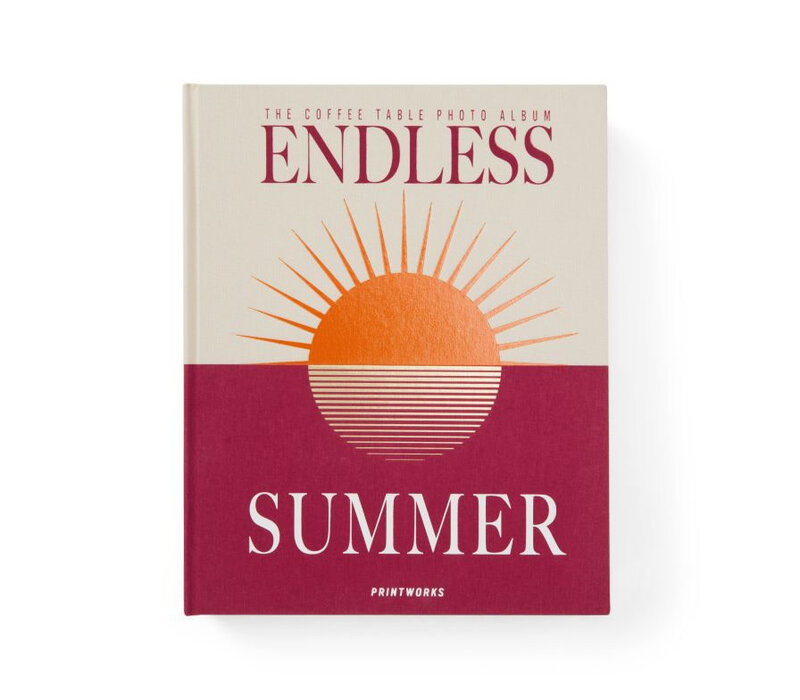 Photo Album Coffee Table Book - Endless Summer maroon