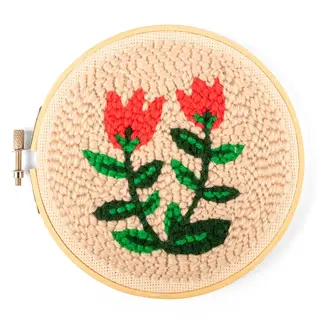 Kikkerland Punch needle kit Tulips | Borduurwerkje | Embroidery
