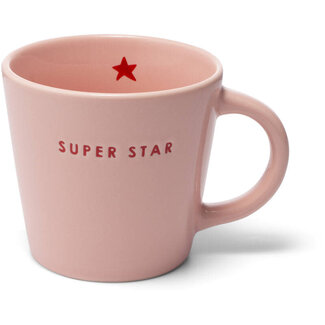 Vondels Cappucino mug Super Star pink- 250ml