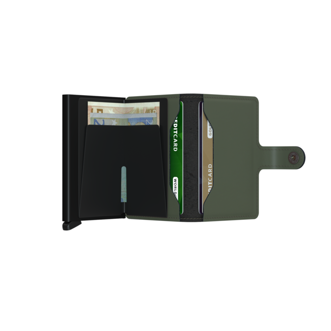 Secrid Miniwallet Matte  Green Black | Portemonnee