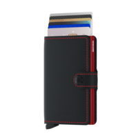 Miniwallet Matte Black & Red | Secrid Wallet | Portemonnee