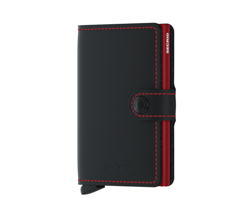 Miniwallet Matte Black & Red | Secrid Wallet | Portemonnee