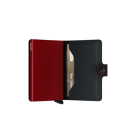 Miniwallet Matte Black & Red | Secrid Wallet | Portemonnee