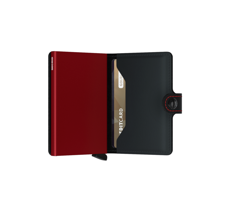Miniwallet Matte Black & Red | Secrid Wallet | Portemonnee