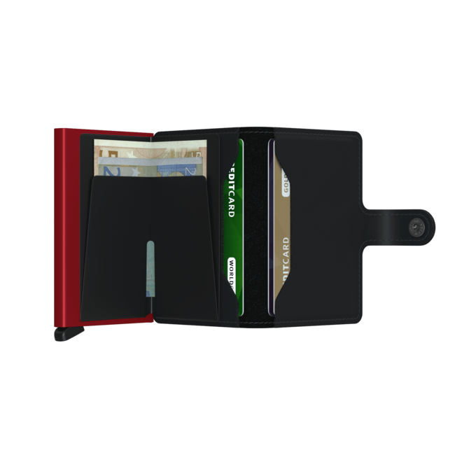 Secrid Miniwallet Matte Black & Red | Secrid Wallet | Portemonnee