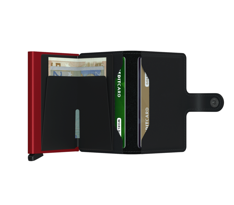 Miniwallet Matte Black & Red | Secrid Wallet | Portemonnee